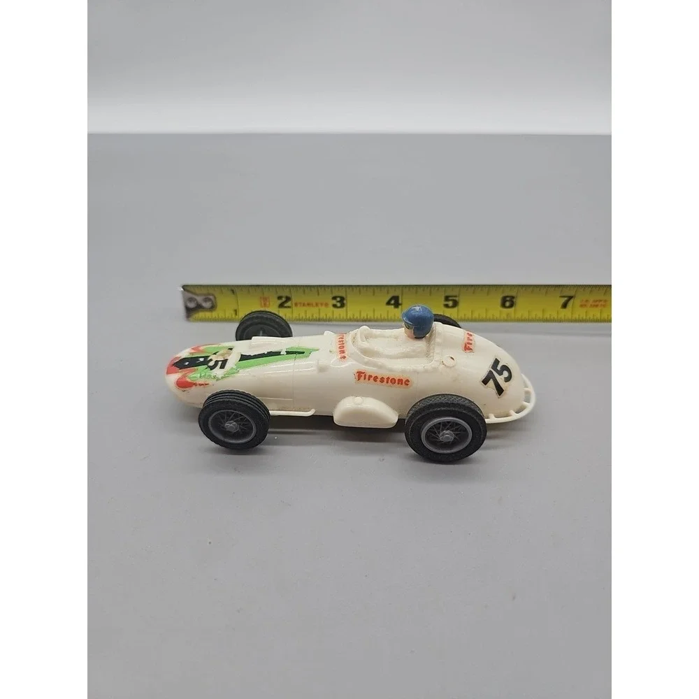 Vintage 1964 White Eldon Roadster Racing Indy Slot Car‎ 1/32 Scale Untested
